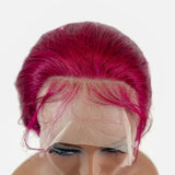 Body Wave 15A Transparent 13x4 Full Frontal 180 Density Burgundy