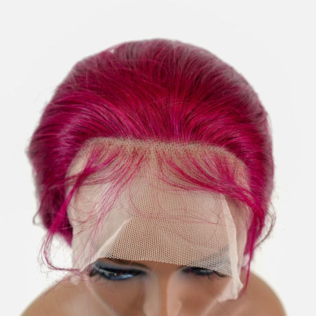 Body Wave 15A Transparent 13x4 Full Frontal 180 Density Burgundy