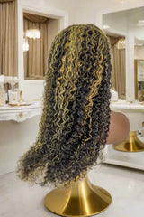 Bohemian 15A Transparent 13x4 Full Frontal 180 Density Natural Black & Blonde 27