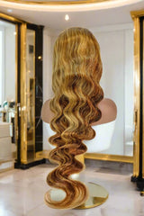 Body Wave 15A Transparent 13x4 Full Frontal 180 Density Natural Highlight