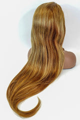 13x4 Glueless Highlight Straight HD Super Natural Hairline Lace Wig | 100% Human Hair 180% Density