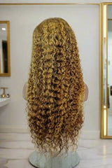 Bohemian 15A Transparent 13x4 Full Frontal 180 Density Natural Highlight