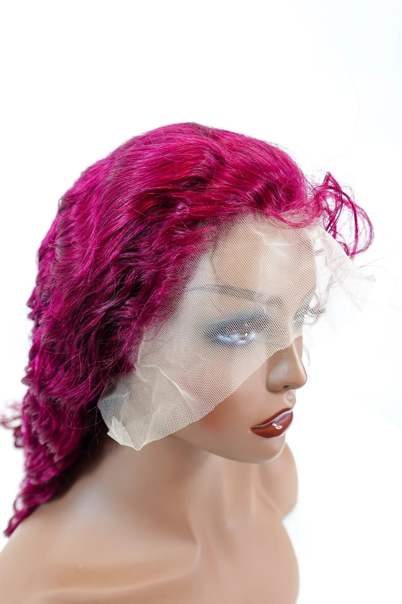 Deep Wave 15A Transparent 13x4 Full Frontal 180 Density Dark Burgundy/99J