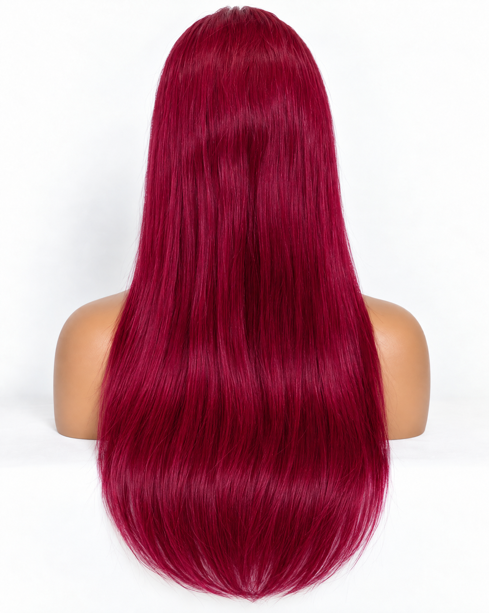 Straight 15A Transparent 13x4 Full Frontal 180 Density Burgundy