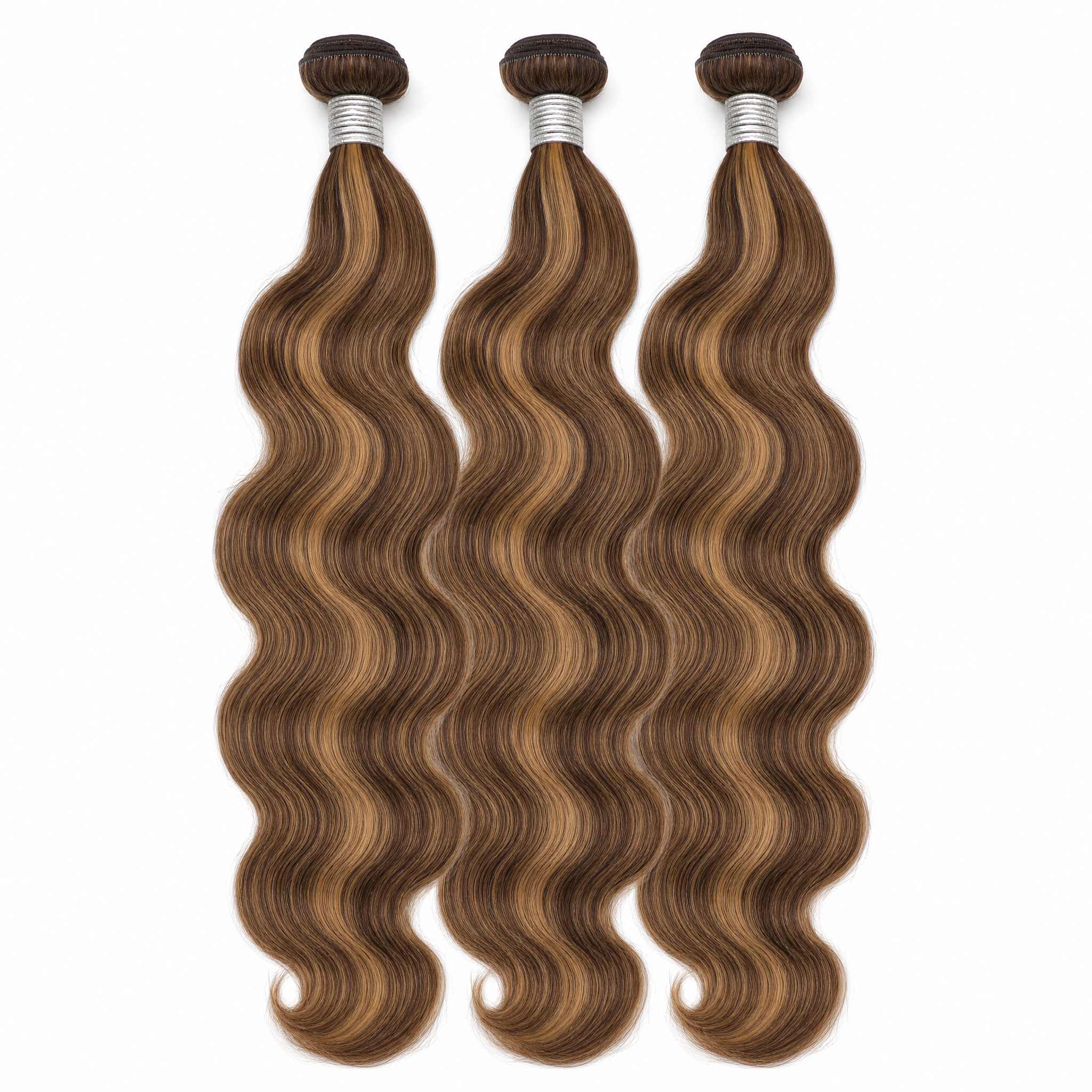 Highlight 4/27/30 Body Wave Three Hair Bundle | 100% Natural Virgin Human Hair