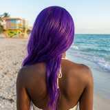 Straight 15A Transparent 13x4 Full Frontal 180 Density Purple