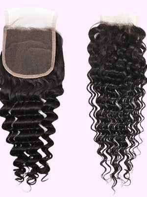 Vera Dolls 180% Density | 4x4 Deep Wave Closure HD Lace                                            Undetectable | Long Closure  100% Human Hair