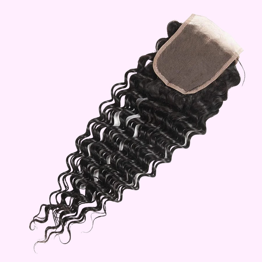 Vera Dolls 180% Density | 4x4 Deep Wave Closure HD Lace                                            Undetectable | Long Closure  100% Human Hair - Premium 4x4 Closure from VeraDolls - Just $39.99! Shop now at VeraDolls