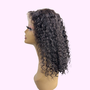 Vera Dolls 180% Density | 13x4 Bobs Deep Curly Frontal HD Lace Wig                                            Glueless Free Part Long Wig 100% Human Hair