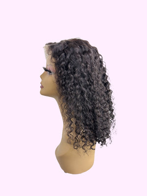 Vera Dolls 180% Density | 13x4 Bobs Deep Curly Frontal HD Lace Wig                                            Glueless Free Part Long Wig 100% Human Hair