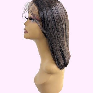 Vera Dolls 180% Density | 13x4 Bob Straight Frontal HD Lace Wig                                            Glueless Free Part Long Wig 100% Human Hair