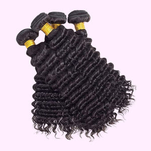 Deep Wave 12A Bundles Set: 100% Natural Human Virgin Hair