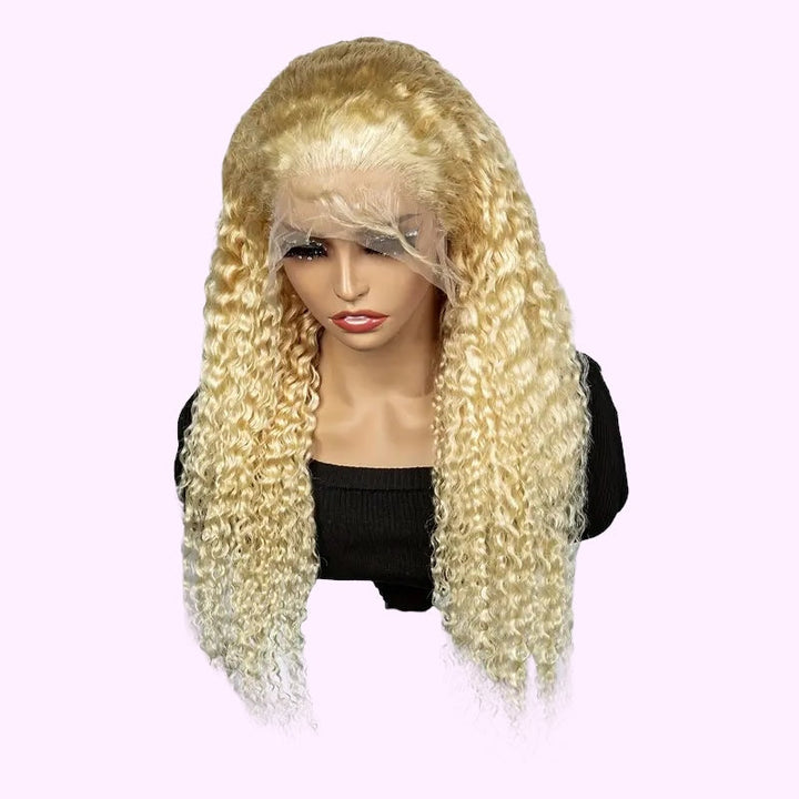 Vera Dolls 180% Density | Blond 613 13x4 Water Wave Frontal HD Lace Wig                                            Glueless Free Part Long Wig 100% Human Hair - Premium  from Vera Dolls - Just $139.99! Shop now at VeraDolls