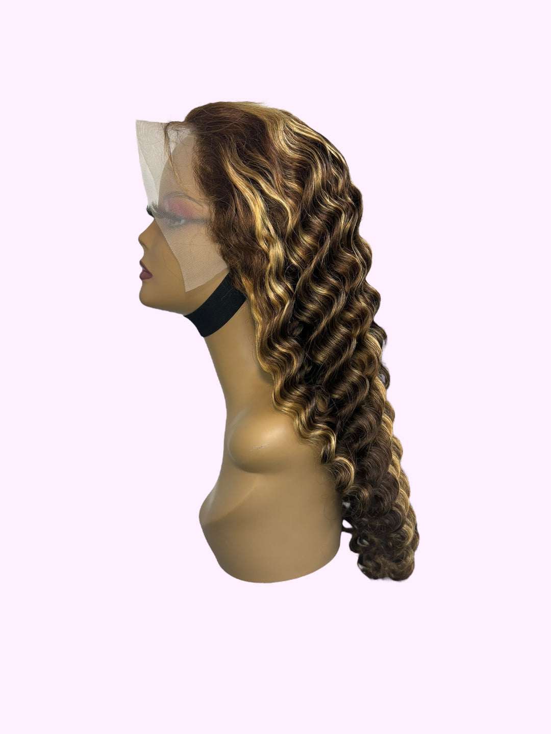 Vera Dolls 180% Density | 13x4 Highlight Deep Wave Frontal HD Lace Wig                                            Glueless Free Part Long Wig 100% Human Hair - Premium  from Vera Dolls - Just $149.99! Shop now at VeraDolls