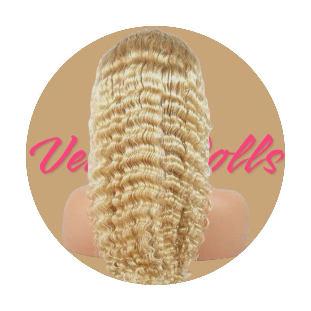Premium Soft Deep Wave 613 (Blonde) 13x4 Invisible HD Lace Wig - Premium  from Vera Dolls - Just $139.99! Shop now at VeraDolls