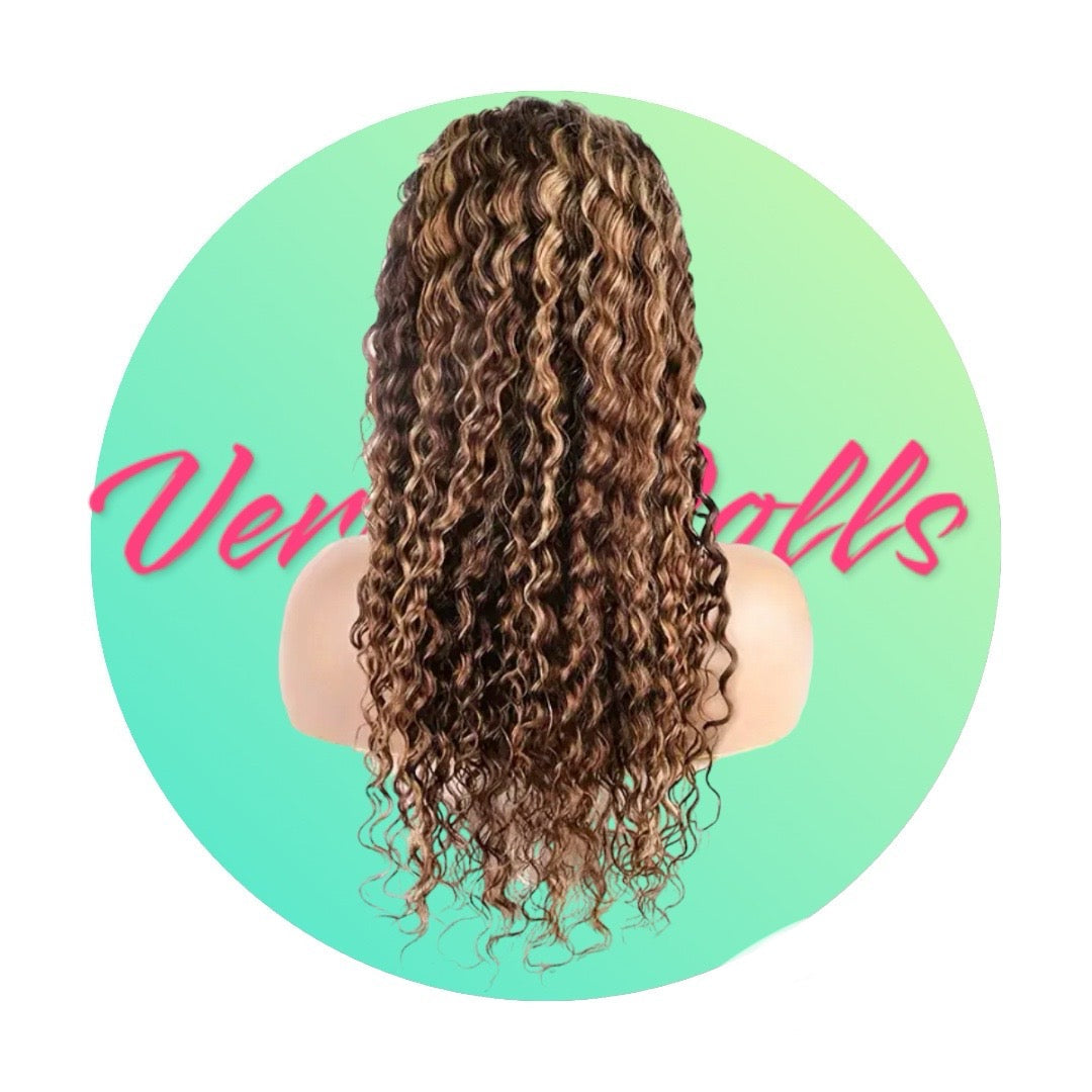 Premium Soft Water Wave Highlight 13x4 Invisible HD Lace Wig - Premium  from Vera Dolls - Just $149.99! Shop now at VeraDolls