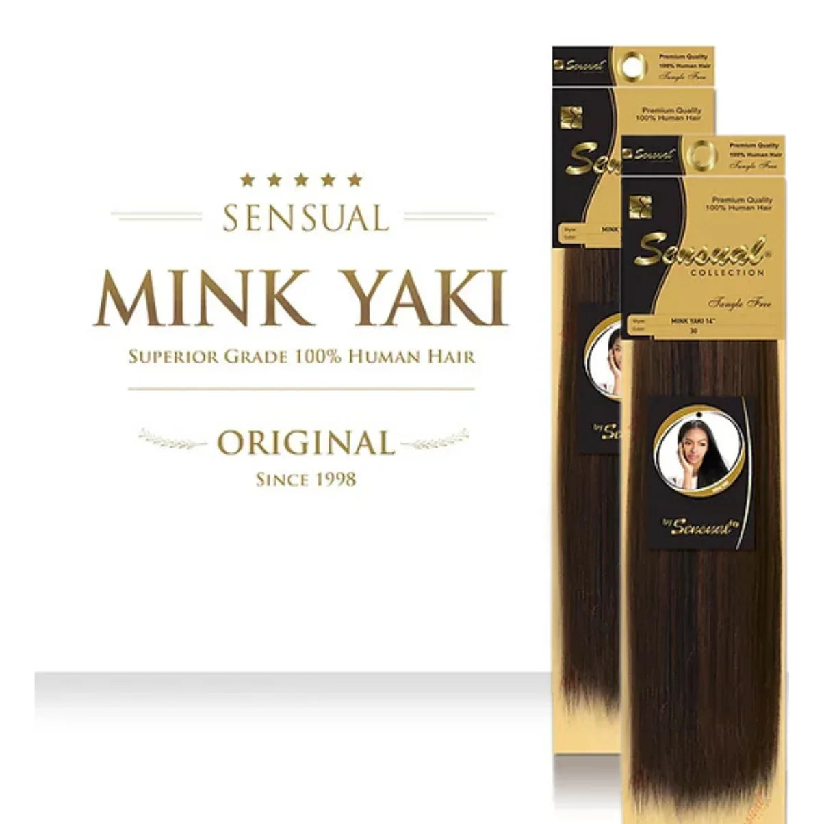 Sensual Mink Yaki 100% human hair bundles, superior grade, tangle-free, natural straight texture