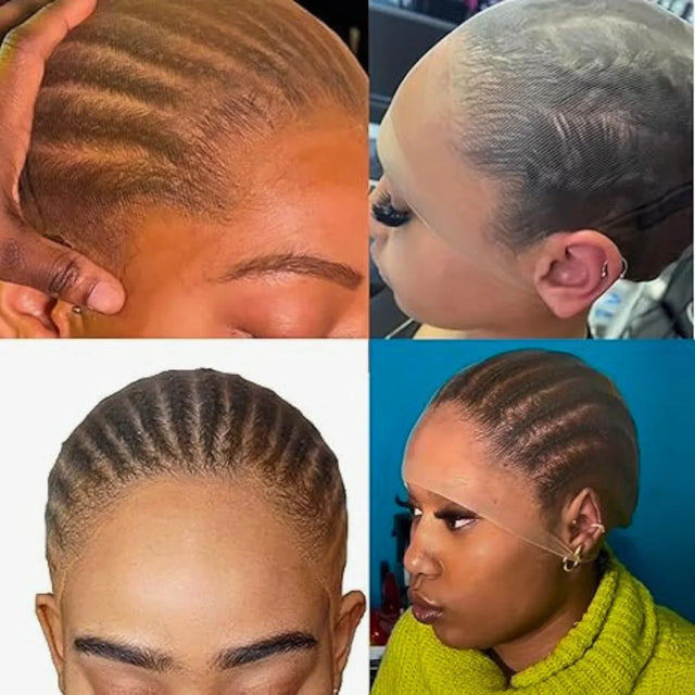 Natural-looking human hair wig edges with seamless lace front and styled baby hairs for realistic finish
