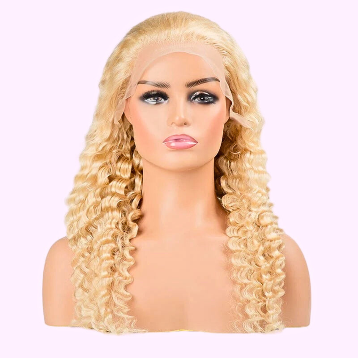 Vera Dolls 180% Density | Blonde 613 13x4 Deep Wave Frontal HD Lace Wig                                            Glueless Free Part Long Wig 100% Human Hair