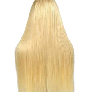 Vera Dolls 100% Human Hair 13x4 27 Blonde Straight Glueless HD Lace Front Wig