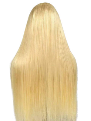 Vera Dolls 100% Human Hair 13x4 27 Blonde Straight Glueless HD Lace Front Wig