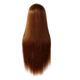 Long brown hair wig, showcasing Vera Dolls 100% Human Hair 13x4 Chocolate Straight Glueless HD Lace Front.