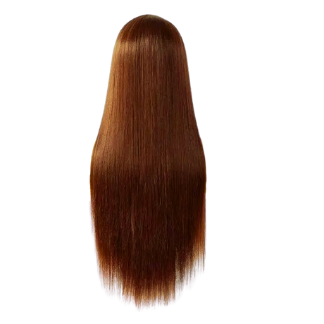 Long brown hair wig, showcasing Vera Dolls 100% Human Hair 13x4 Chocolate Straight Glueless HD Lace Front.