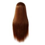 Long brown hair wig, showcasing Vera Dolls 100% Human Hair 13x4 Chocolate Straight Glueless HD Lace Front.