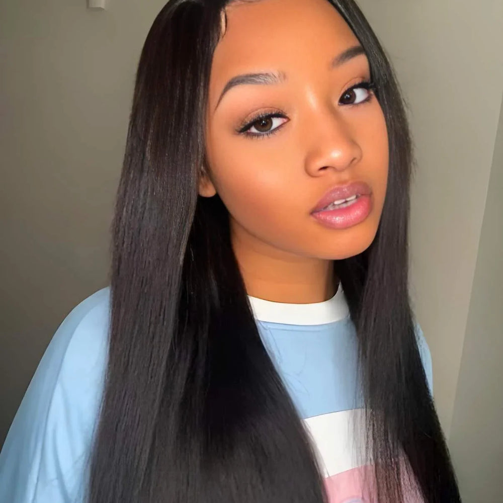 Straight 15A Glueless 5x5 180 Density Natural