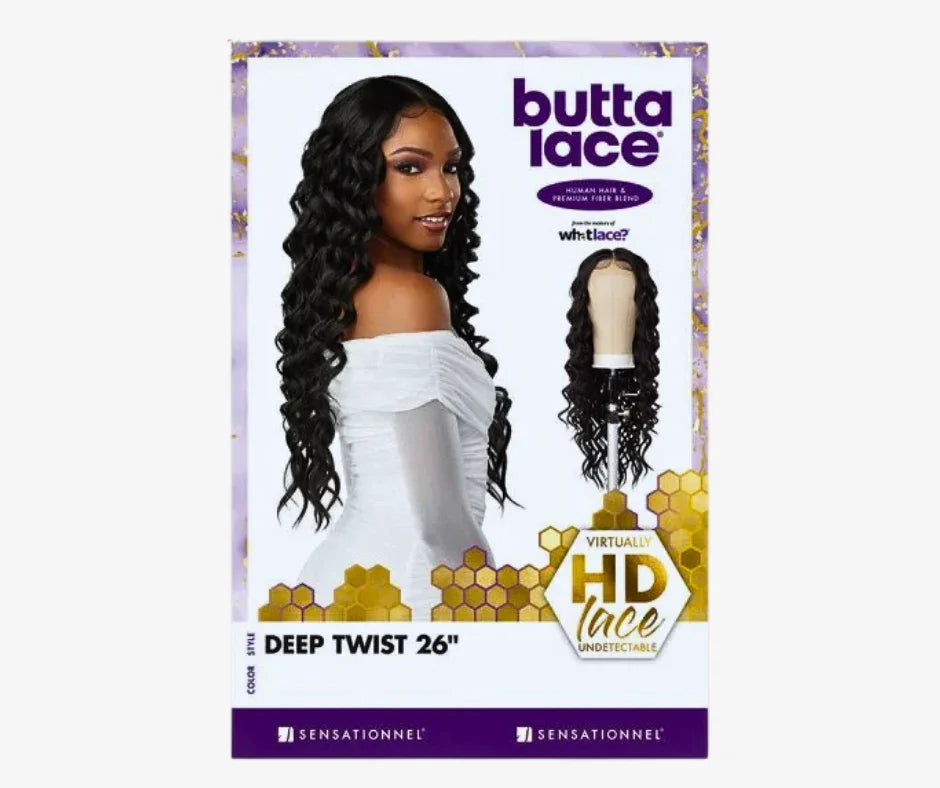 Butta Lace Sensationnel Natural Black HD Lace Deep Twist 26"