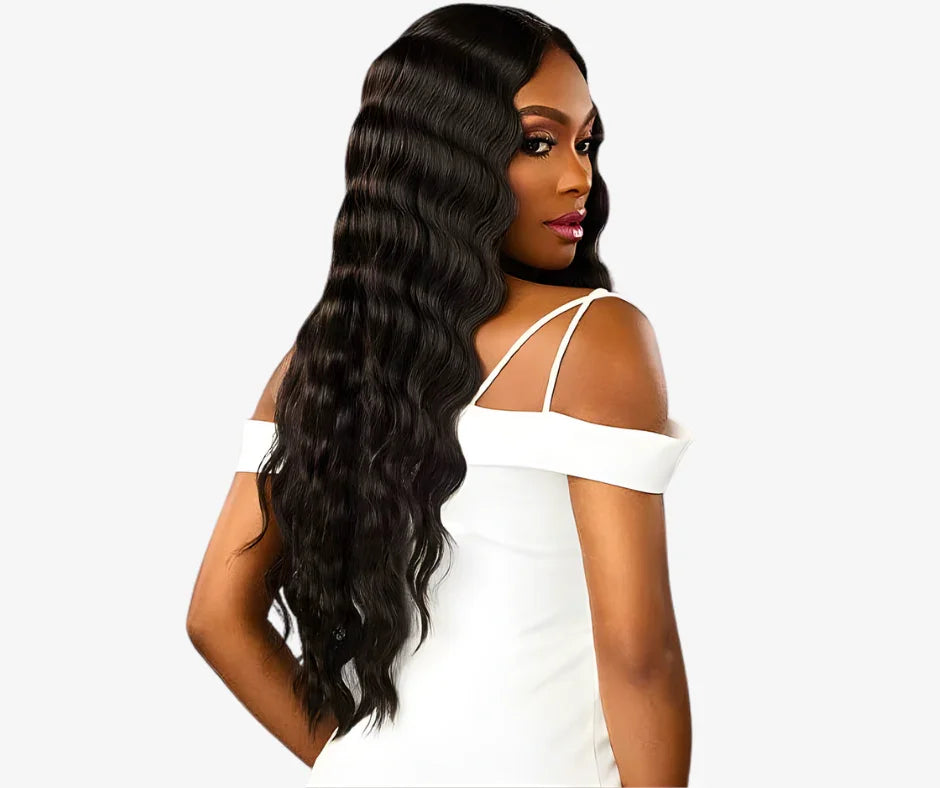 Butta Lace Sensationnel Natural Black HD Lace Loose Crimp 28"