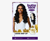 Butta Lace Sensationnel Natural Black HD Lace Loose Deep 24"