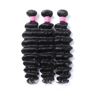 Deep Wave 12A Bundles Set: 100% Natural Human Virgin Hair