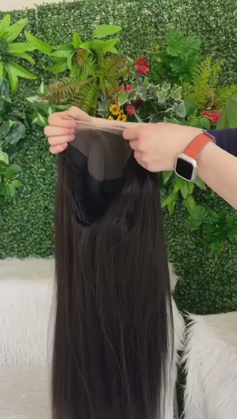 Straight 15A Glueless 5x5 180 Density Natural
