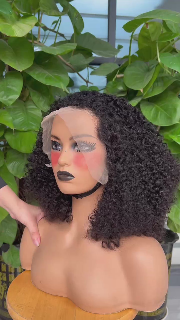 Bohemian Natural 15A Grade Transparent Full Frontal 13x4 Bob Wig 180 Density