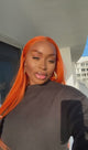 13x4 Burnt Orange Straight Wig | Human Hair Lace Front | Star Dust Collection