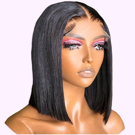 Bob Silky Straight 5x5 Invisible HD Lace Super Natural Hairline Wig | 100% Human Hair 180% Density