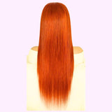 15A Grade 13x4 Ginger Orange Straight Lace Wig | 100% Human Hair Lace Frontal Wig | Star Dust Collection