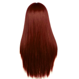 Vera Dolls 100% Human Hair 13x4 33 Auburn Straight Glueless HD Lace Front Wig