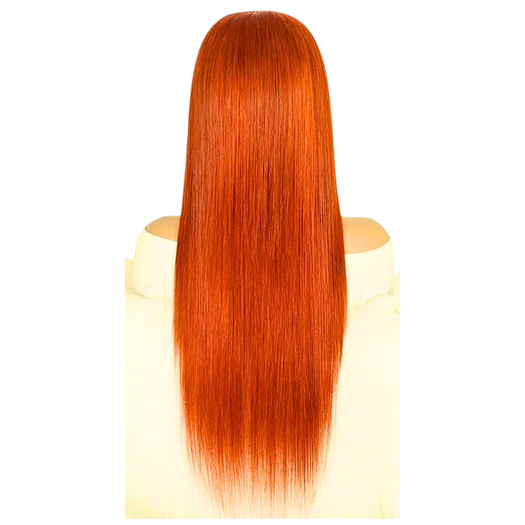 15A Grade 13x4 Ginger Orange Straight Lace Wig | 100% Human Hair Lace Frontal Wig | Star Dust Collection