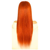 15A Grade 13x4 Ginger Orange Straight Lace Wig | 100% Human Hair Lace Frontal Wig | Star Dust Collection
