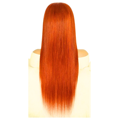 15A Grade 13x4 Ginger Orange Straight Lace Wig | 100% Human Hair Lace Frontal Wig | Star Dust Collection