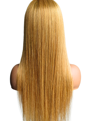 Vera Dolls 100% Human Hair 13x4 27 Blonde Straight Glueless HD Lace Front Wig