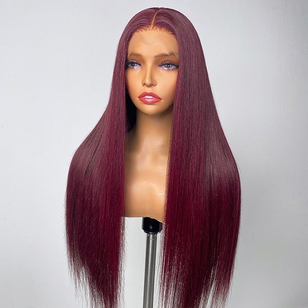 Mystery Mulberry Silky Straight  4x4 Closure Lace Glueless Wig