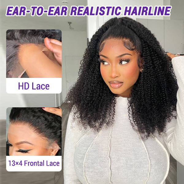 Afro Curly 13x4 Lace Frontal Wig | Real HD Lace