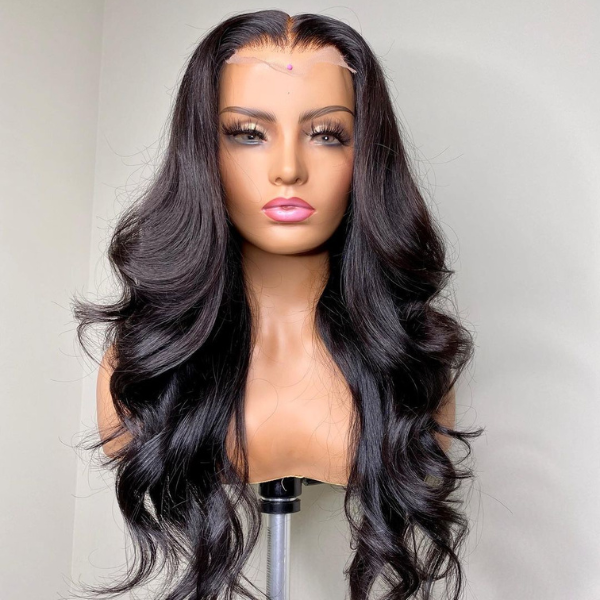 Trendy Layered Cut Loose Body Wave 5x5 Closure HD Lace Glueless Mid Part Long Wig 100% Human Hair