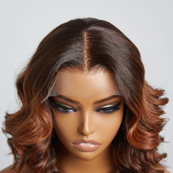 Brown Ombre Loose Wave Lace Wig | Glueless wear