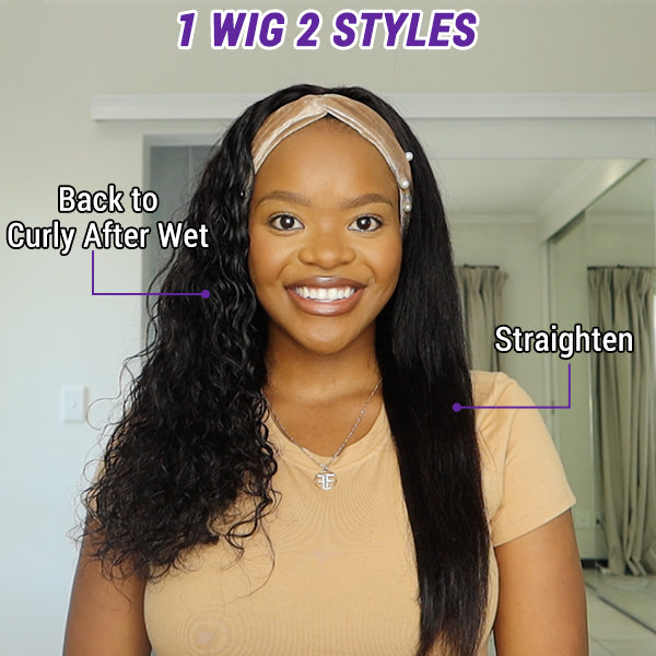 Water Wave Headband Wig | Free headband