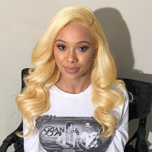 Blonde #613 Straight/Body Wave No Lace Half Wig 100% Human Hair