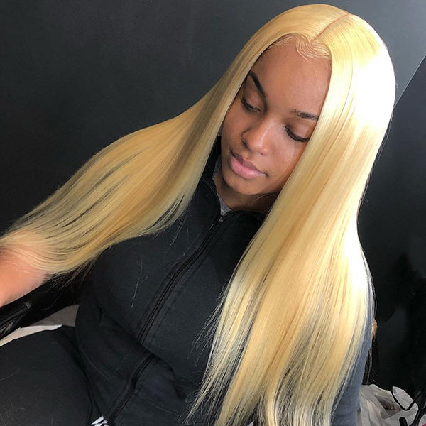 Blonde #613 Straight/Body Wave No Lace Half Wig 100% Human Hair